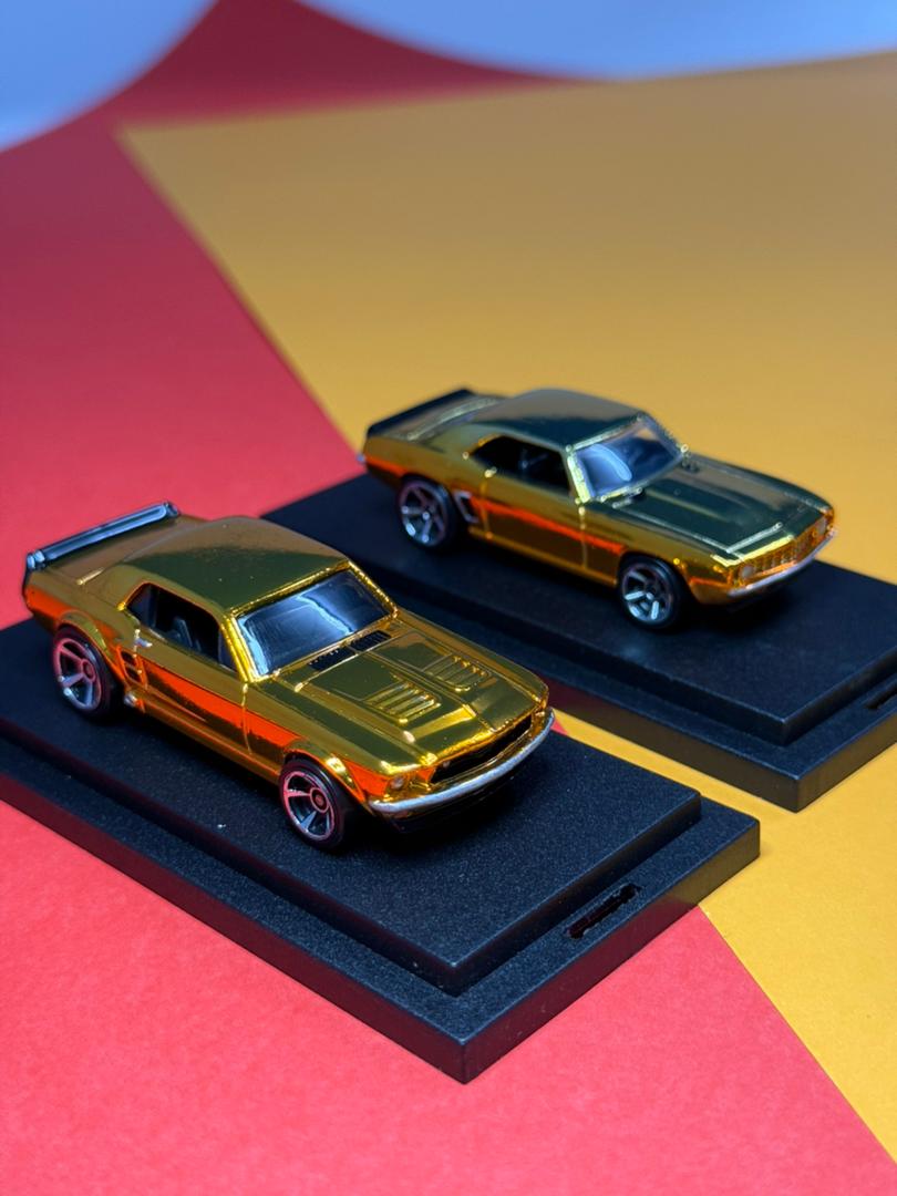 Hot Wheels Special Combo Edition 69'Camaro / 67'Mustang GoldOrange Spectraflame