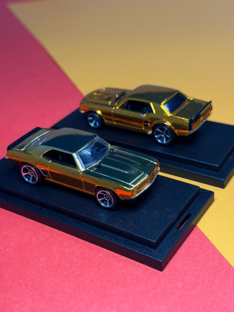 Hot Wheels Special Combo Edition 69'Camaro / 67'Mustang GoldOrange Spectraflame