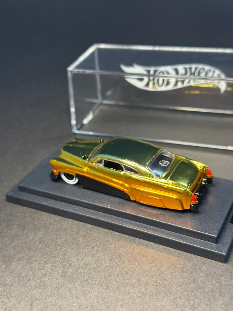 Hot Wheels Custom '51 Hirohata Merc GoldOrange Spectraflame (1 of 1 EDITION) spectrakustomz_164 spectra