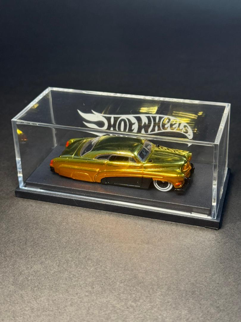 Hot Wheels Custom '51 Hirohata Merc GoldOrange Spectraflame (1 of 1 EDITION) spectrakustomz_164 spectra