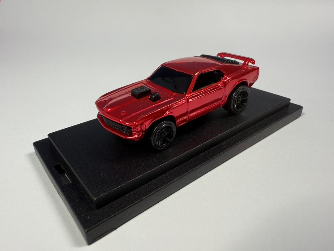 Hot Wheels Custom Mustang Mach 1 Pink Flamingo Spectraflame (1 of 1 EDITION)