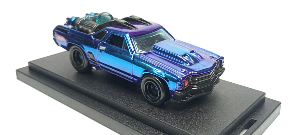 Hot Wheels Custom '71 El Camino Rubber wheels Spectraflame 2Tone BluePurple