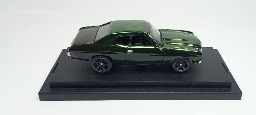 Hot Wheels Custom '70 Chevelle SS Custom Spectraflame 2tone BlackGreen (1 of 1)