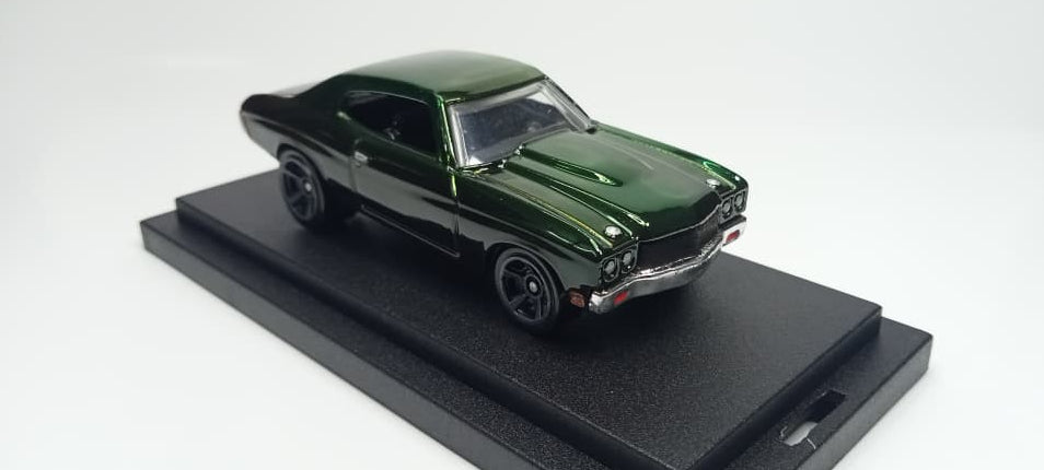 Hot Wheels Custom '70 Chevelle SS Custom Spectraflame 2tone BlackGreen (1 of 1)