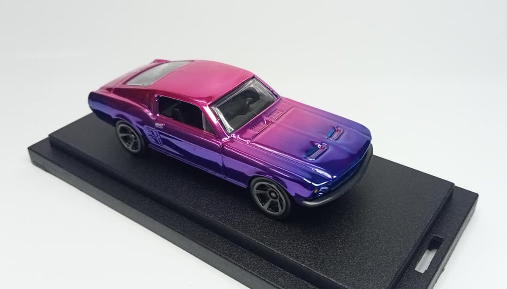 Hot Wheels '67 Ford Mustang Coupe Custom Spectraflame 2Tone FlamingoPinkBlue