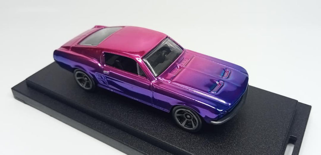 Hot Wheels '67 Ford Mustang Coupe Custom Spectraflame 2Tone FlamingoPinkBlue