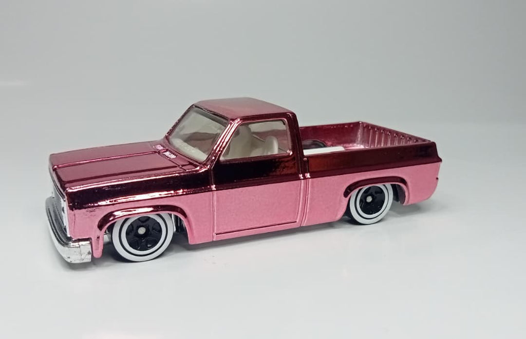 Hot Wheels Custom '83 Chevy Silverado Spectraflame Pink Flamingo (1 OF 1)