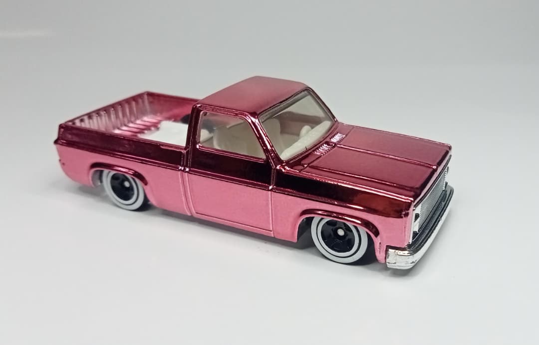 Hot Wheels Custom '83 Chevy Silverado Spectraflame Pink Flamingo (1 OF 1)