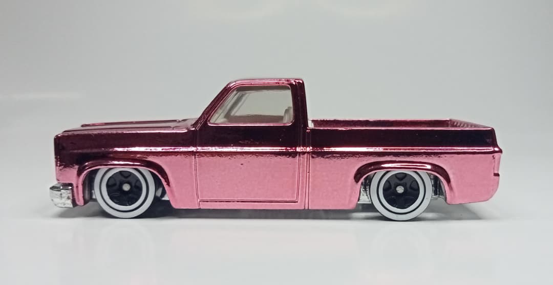 Hot Wheels Custom '83 Chevy Silverado Spectraflame Pink Flamingo (1 OF 1)