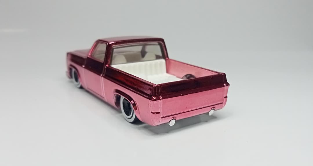 Hot Wheels Custom '83 Chevy Silverado Spectraflame Pink Flamingo (1 OF 1)