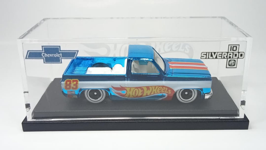 HotWheels Custom '83 Chevy Silverado HW Racing Design Spectraflame Blue(1 of 1)