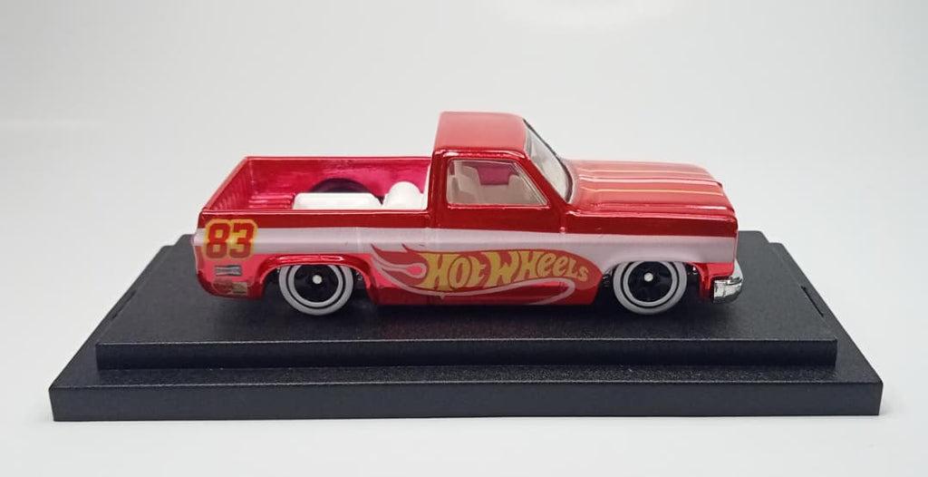 HotWheels Custom '83 Chevy Silverado HW Racing Design Spectraflame Pink 1 of 1