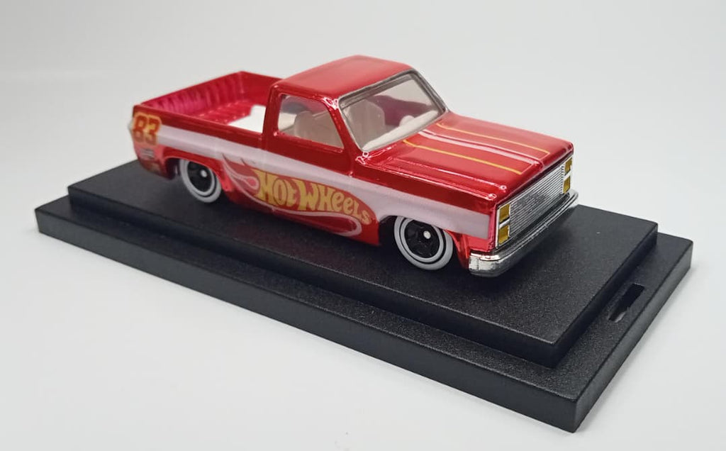 HotWheels Custom '83 Chevy Silverado HW Racing Design Spectraflame Pink 1 of 1