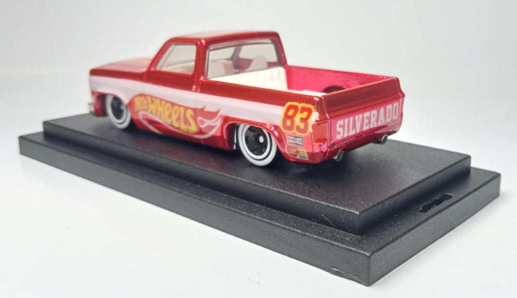HotWheels Custom '83 Chevy Silverado HW Racing Design Spectraflame Pink 1 of 1