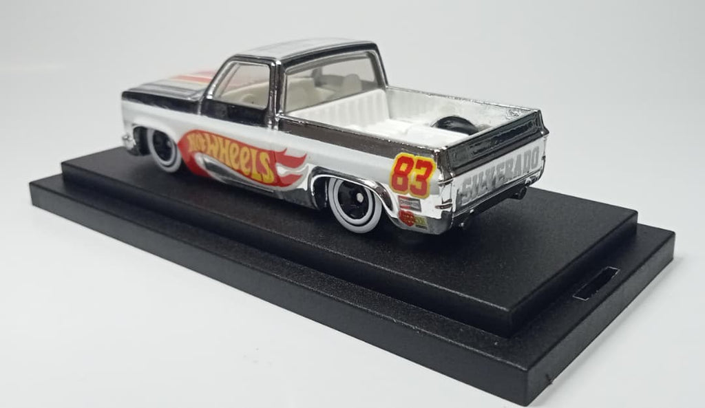 Hot Wheels Custom '83 Chevy Silverado HW Racing Design Chrome Mirror