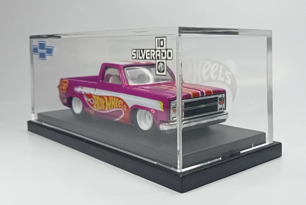 Hot Wheels Custom 83 Silverado Racing Team Edition PinkMarron Ver1 / Real Rider / 1 of 1